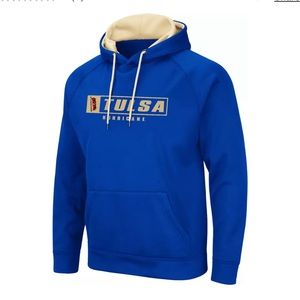 NWT University of Tulsa hoodie - Royal Blue & Gold - size L